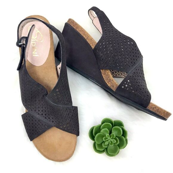 Sudini NEW Brown Britt Wedge Sandals - Picture 6 of 15